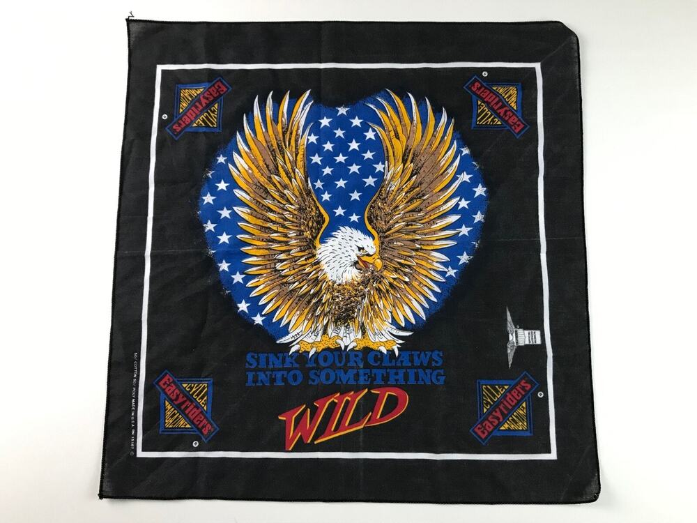 1980s Easyriders cycle magazine Motorcycle bandana handkerchief sink your claws